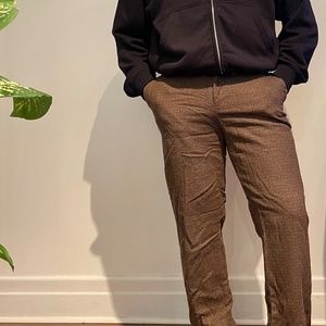 Ralph Lauren - Brown checked pants 100% wool